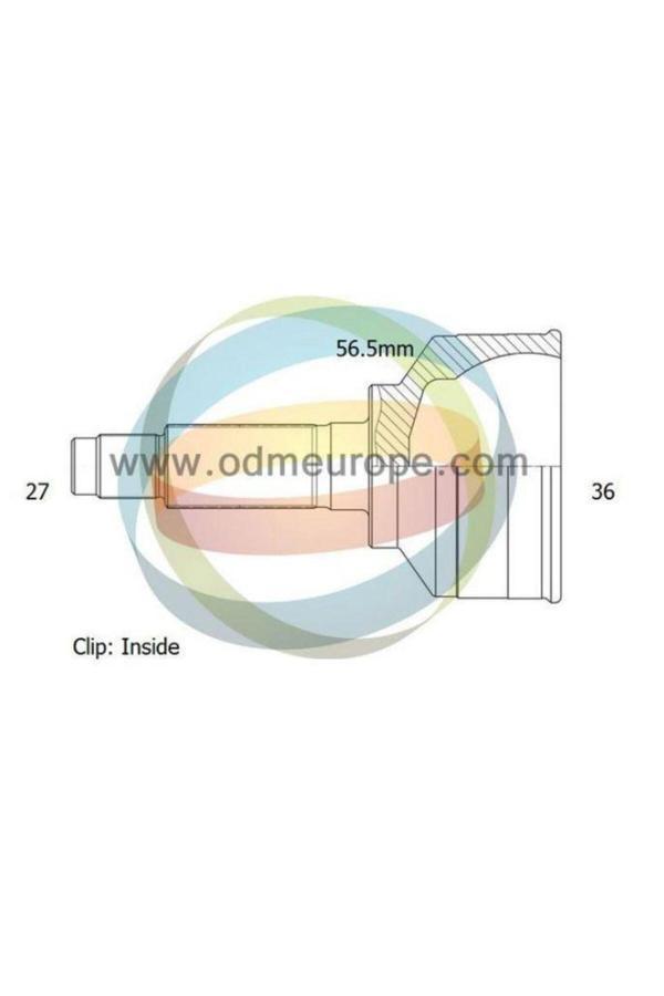 Ölmez Oto Yedek Parça Aks Kafası Dış Primastar 1.9 8V Dci 2001- M/At A:27 C:56,5 B:34 H:93 L:63,9 - Image 1