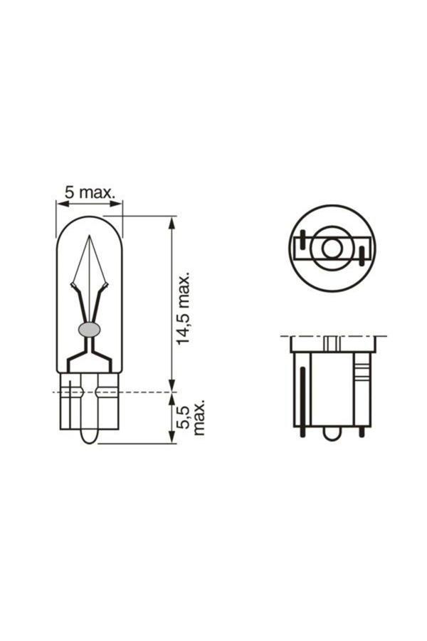 Bosch 1987302931 Ampul Eco 12V 1.2W Küçük Dipsiz Gösterge Duysuz W2X4.6D - Image 1