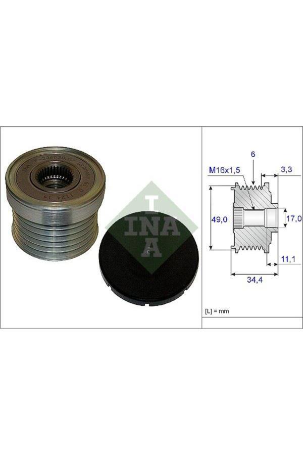 İna Alternator Rulmanı Bmw E81 E87 E30 E46 E90 E91 E92 E60 E64 E65 E84 E83 E70 E86 - Image 1