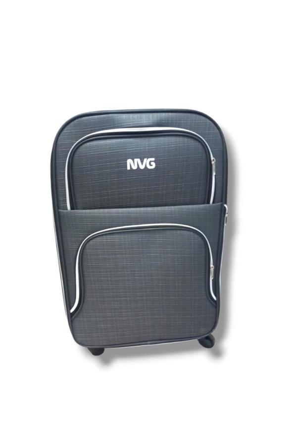 NVG 850-26 Havlu Kumaş 2 Teker Ekose Desen Büyük Boy Valiz - Image 1