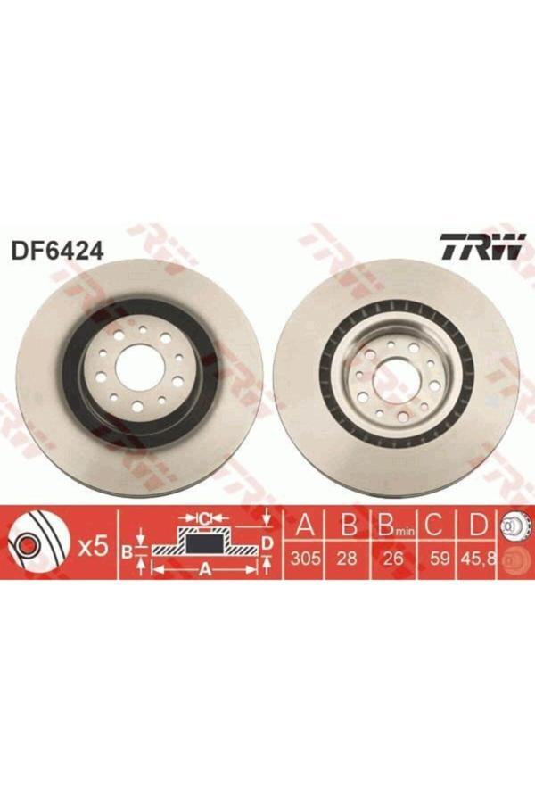 Trw Doblo-Combo 1,3 1,4 1,6 2,0 08- Ön Fren Aynası -0670801, 60652186, 71769482, - Image 1