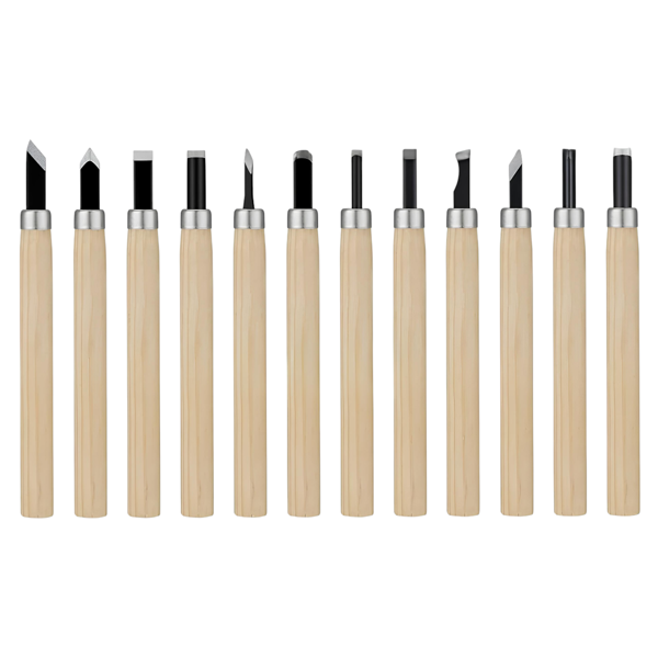 Fixonic Sakata WD1008 12 Parça Mini Ahşap Oyma Seti - Image 1