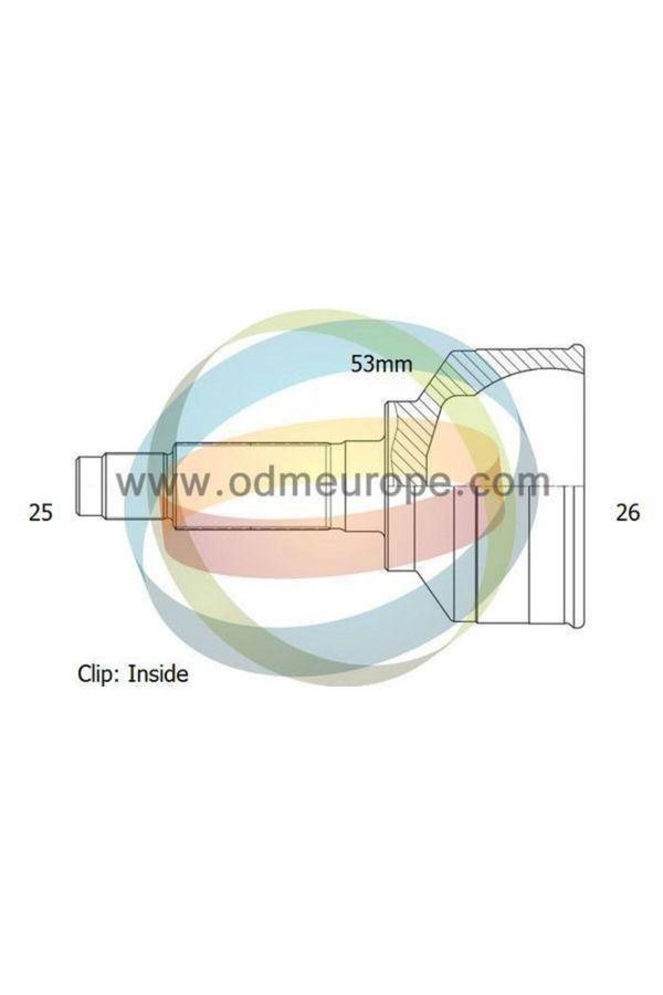 Ölmez Oto Yedek Parça Aks Kafası Dış Tourneo (Connect) 1.8 16V 2003-2013 Mt A:25 C:53,1 B:26 H:94,1 L:64,7 - Image 1