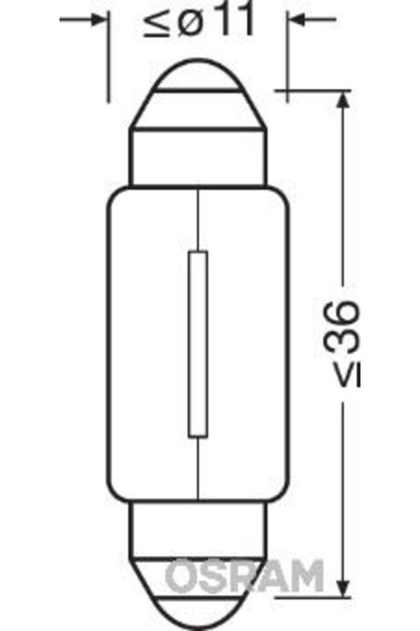 Osram Ampül 12V 5W Sv8.5-8 C5W Unv1 - Image 1