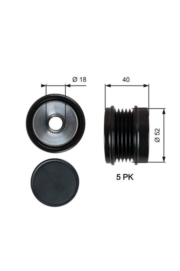 Gates Alternator Kasnagı Mercedes W176 W246 C117 X156 - Image 1
