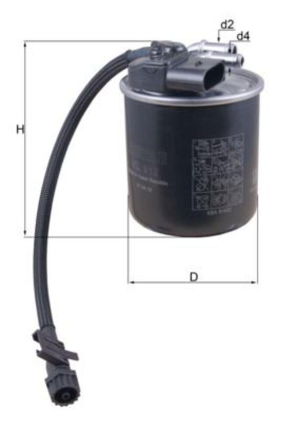 Mahle Yakıt Fıltresı Mercedes Om651 W204 S204 W212 C207 W166 X204 W639 W447 B906 B907 B910 - Image 1