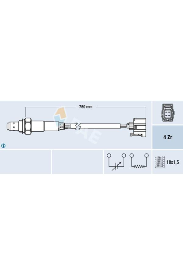 Fae Oksıjen Sensoru Kat. Sonrası Mercedes W204 S204 C204 W212 S212 C207 A207 R172 A0065422218 - Image 1