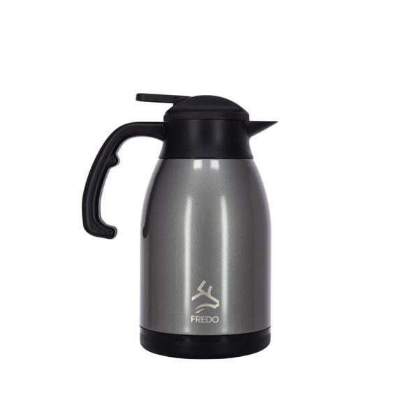 Big Therm 2 Lt Paslanmaz Çelik Metalik Gri Çay Termosu, 24 Saat Soğuk, 12 Saat Sıcak Tutma - Image 1