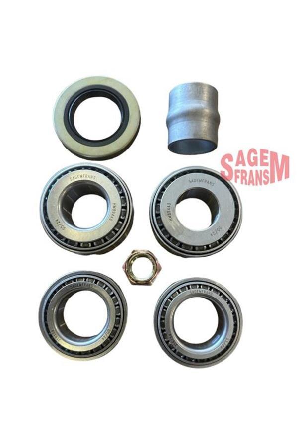 Sagem Defransiyel Rulman Kiti Doğan-Kartal-Şahin 4 Rulman Somun Keçe Boru 7 Parça - Image 1