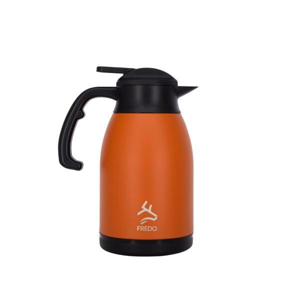 Big Therm 2 Lt Paslanmaz Çelik Turuncu Çay Termosu, 24 Saat Soğuk, 12 Saat Sıcak Tutma - Image 1