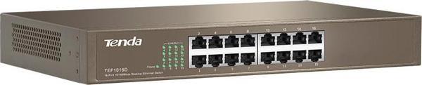 Tef1016D 16 Port 10-100 Mbps Switch Çelik Kasa Rack Mount - Image 1