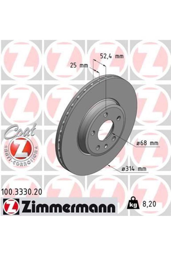 Zimmermann Ön Fren Aynası Havalı A4 8Ec 2.0 Tdı 06- A4 8K2 A4 Avant 8K5 1.8 Tfsı/1.8 Tfsı Quattro/2.0 Tfsı - Image 1