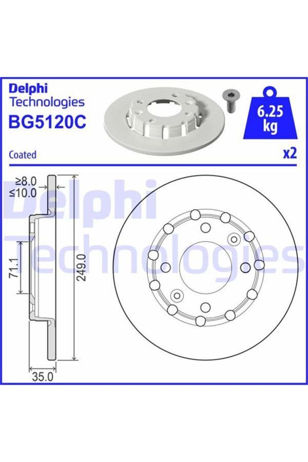 Delphi Arka Fren Aynası Corsa F 19> Mokka 20> 208 19> 2008 19> C4 20> Ds3 18> 249X35X4Dl Dolu - Image 1