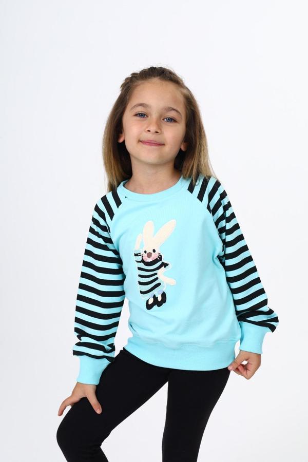 Toontoy Kız Çocuk Nakışlı Sweatshirt - Image 1