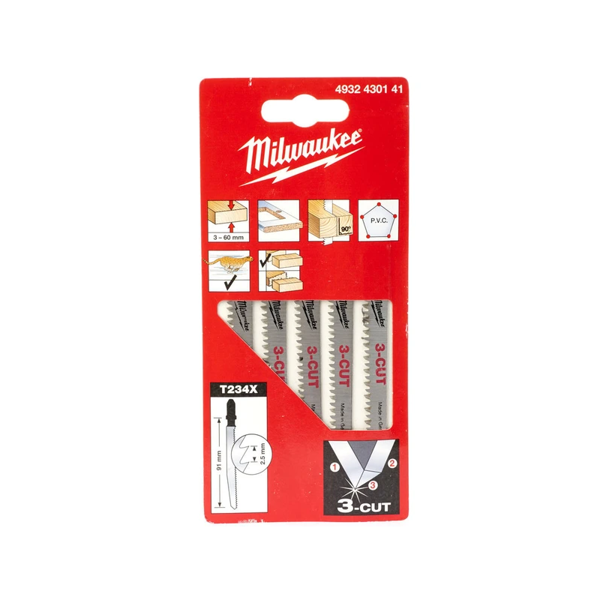 Milwaukee Ahşap Dekupaj Bıçağı T234X 91 mm 5'li- 4932430141 - Image 1