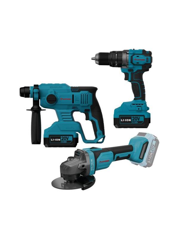 Catpower 4235 Akülü Vidalama, Kırıcı-Delici, Taşlama Kömürsüz 20 V + (2 Adet 4.0 Ah Akü ve Hızlı Şarj Cihazı) - Image 1