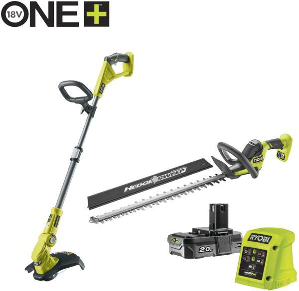 Ryobi RY18LT18HTA-120 18V 1x2.0Ah Tek Akülü Set Çim Biçme + Çit Kesme - 5133005619 - Image 1