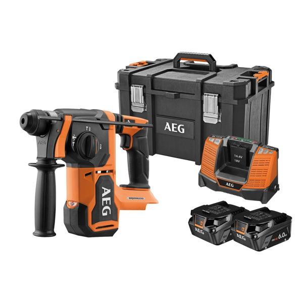 AEG BBH18BL2-602MB 2x6.0Ah Çift Akülü Kömürsüz Kırıcı Delici - 4935500110 - Image 1