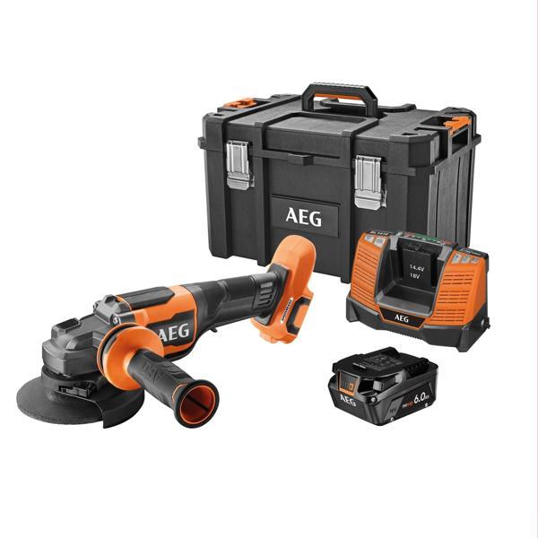 AEG BEWS18-125BLPX2-602MB 2x6.0Ah Çift Akülü Kömürsüz Taşlama Makinesi - 4935500067 - Image 1