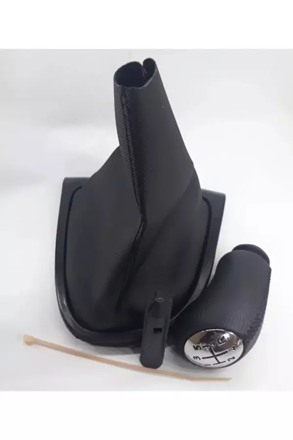 Renault Clio 4 2012 Sonrası Renault Clio 4 Vites Topuzu Ve Vites Körüğü (siyah Deri & Siyah Dikiş) - Image 1