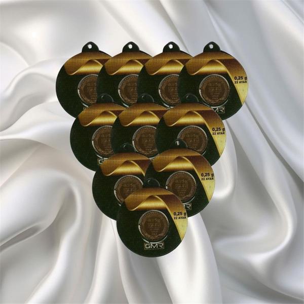 10 Adet 0.25 Gr 22 Ayar Gmr Gram Altın - Image 1