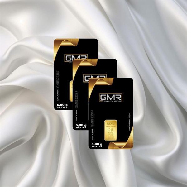 3 Adet 5 Gr 24 Ayar Gmr Gram Altın - Image 1