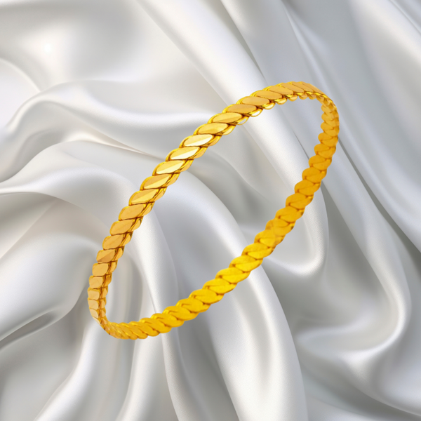 22 Ayar Üçlü Burma Bilezik 20 Gr - Image 1