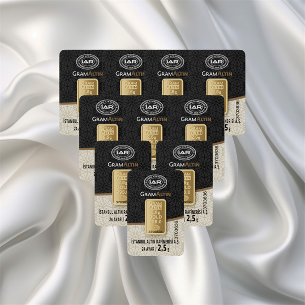 10 ADET 2.5 GR 24 AYAR İAR GRAM ALTIN - Image 1