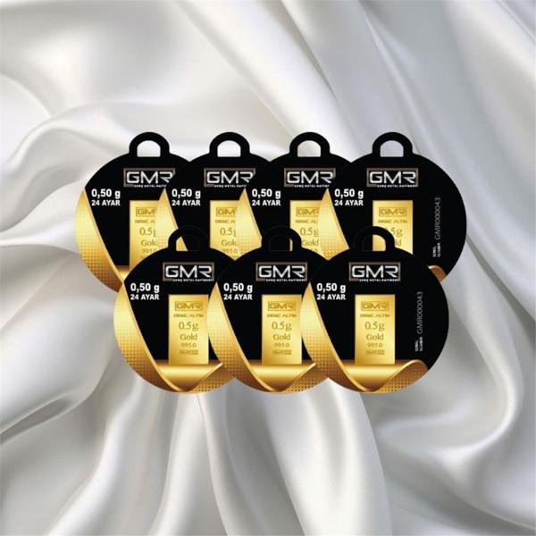 7 Adet 0.50 Gr 24 Ayar Gmr Gram Altın - Image 1