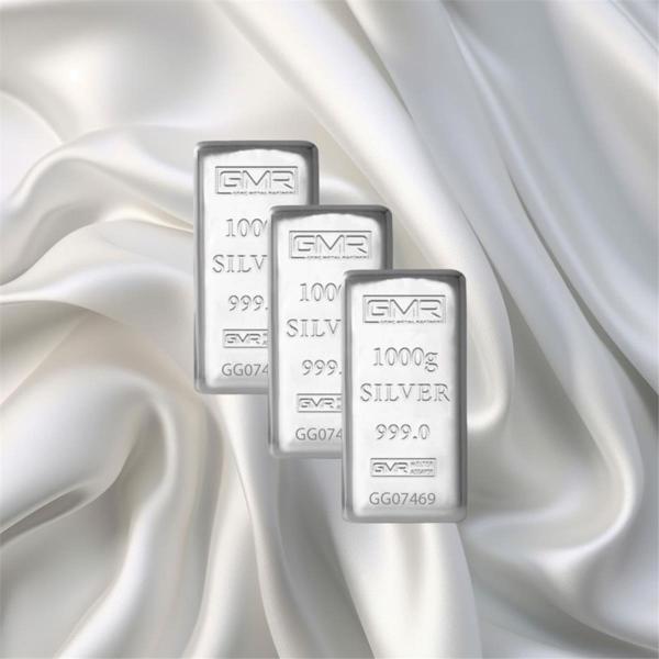 3 Adet 1000 Gr Gmr Gümüş Külçe - Image 1