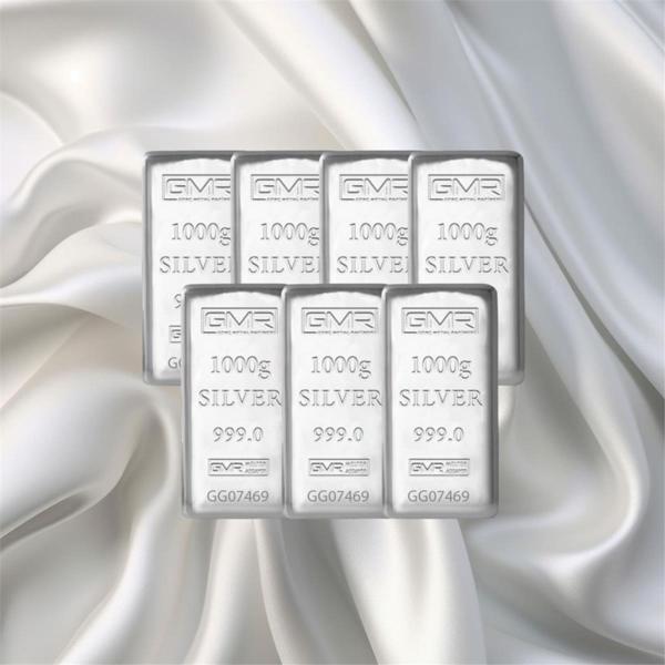 7 Adet 1000 Gr Gmr Gümüş Külçe - Image 1