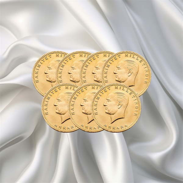 7 ADET ATA YARIM ALTIN ESKİ TARİHLİ - Image 1