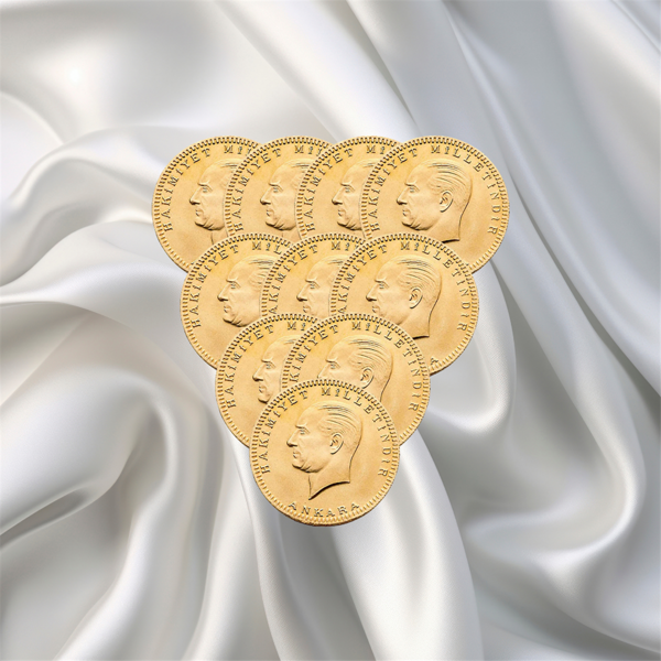 10 ADET ATA YARIM ALTIN YENİ TARİHLİ - Image 1