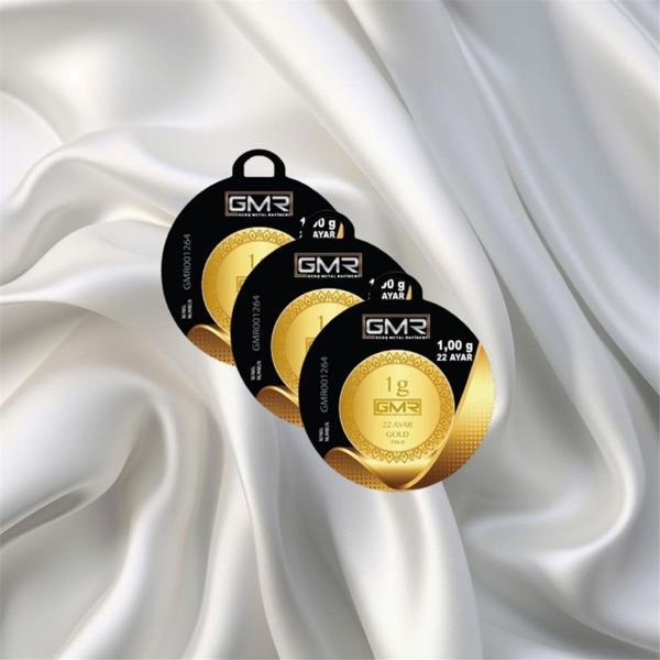 3 Adet 1 Gr 22 Ayar Gmr Gram Altın - Image 1