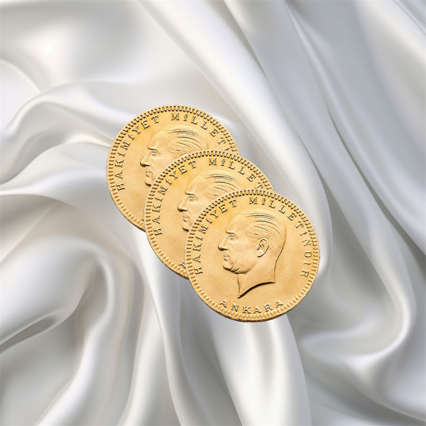 3 ADET ATA ÇEYREK ALTIN ESKİ TARİHLİ - Image 1