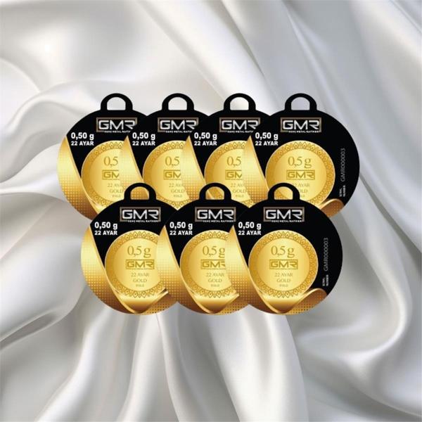 7 Adet 0.50 Gr 22 Ayar Gmr Gram Altın - Image 1