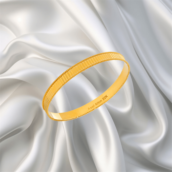 22 Ayar Aynalı Kibrit Çöpü Bilezik - Image 1