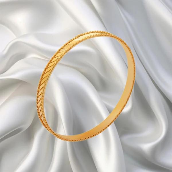 22 Ayar Aynalı Çapraz Kibrit Çöpü Bilezik 15 Gr - Image 1