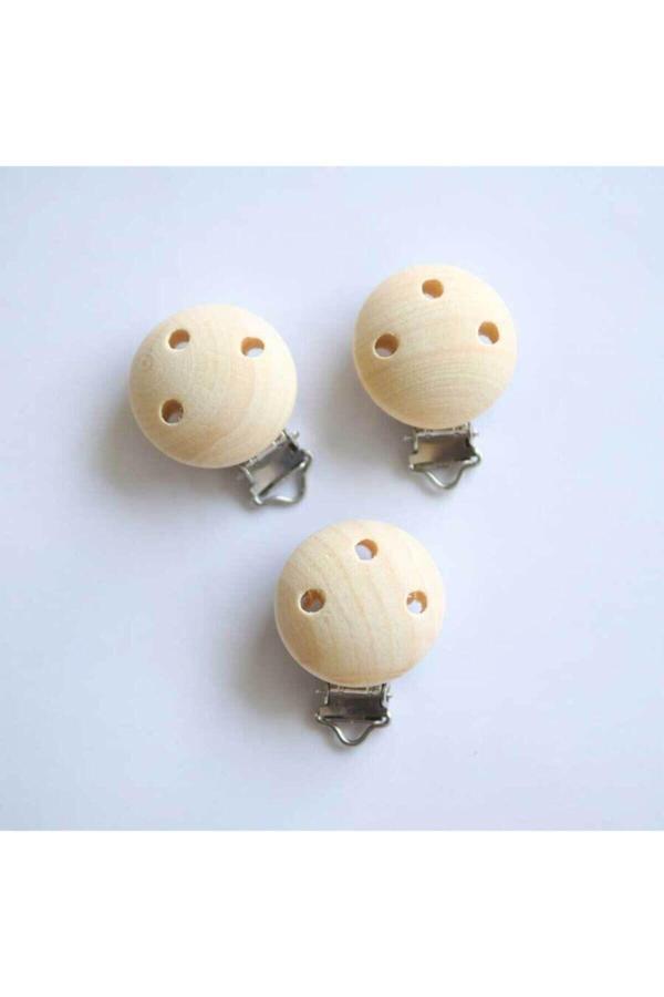 Ritzz Naturel Ahşap Emzik Askısı Klipsi (1 Adet) - Image 1