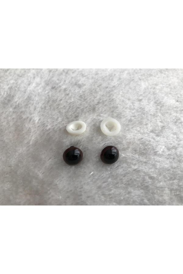 Trendhobievi Amigurumi Vidalı Renkli Göz - Kahverengi - 12 Mm - Image 1