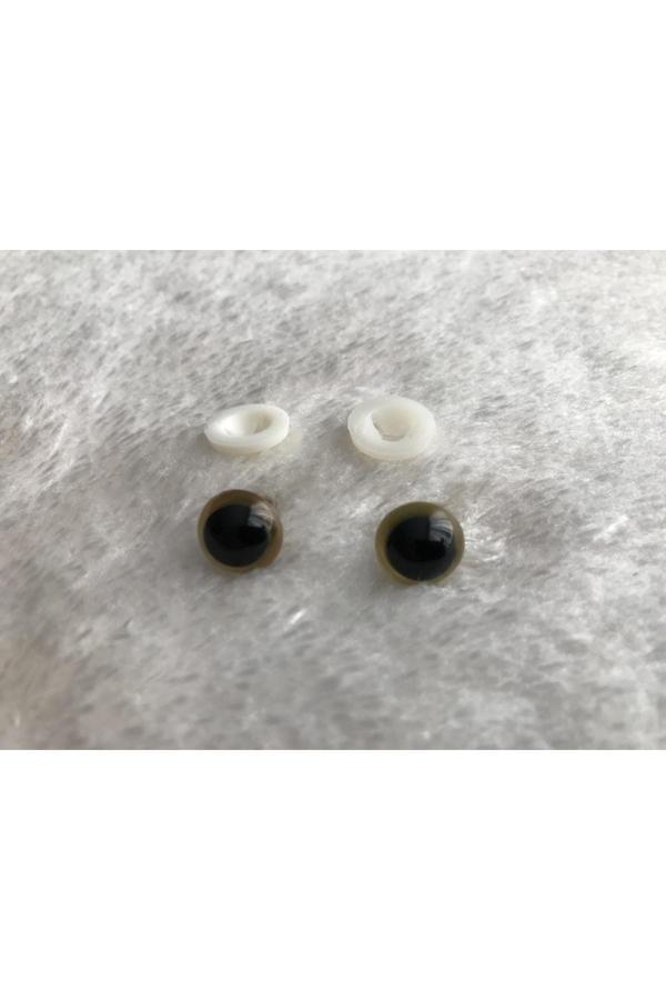 Trendhobievi Amigurumi Vidalı Renkli Göz - Sarı - 12 Mm - Image 1