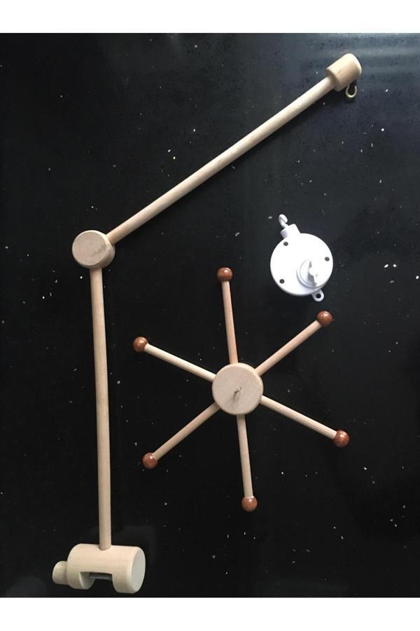 Trendhobievi Amigurumi 3'Lü Ahşap Beşik Dönence Seti - Image 1