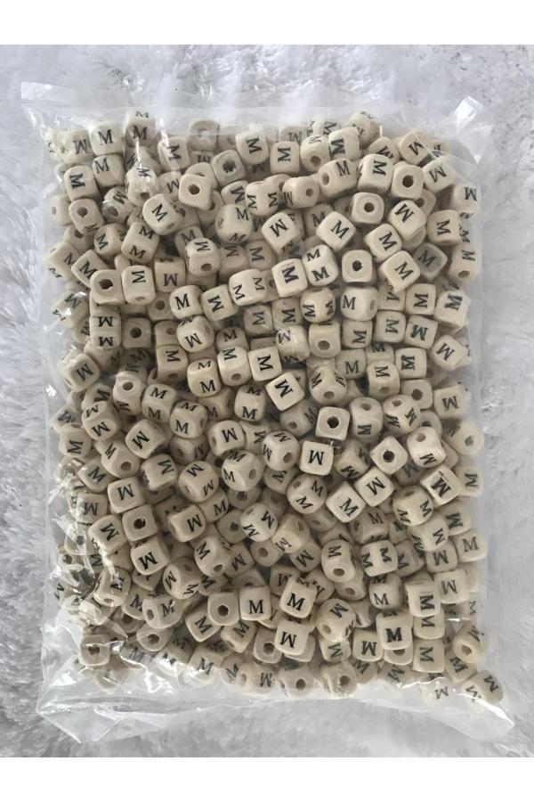 Trendhobievi A Harfi Ahşap Boncuk ( 100 Adet ) - Image 1