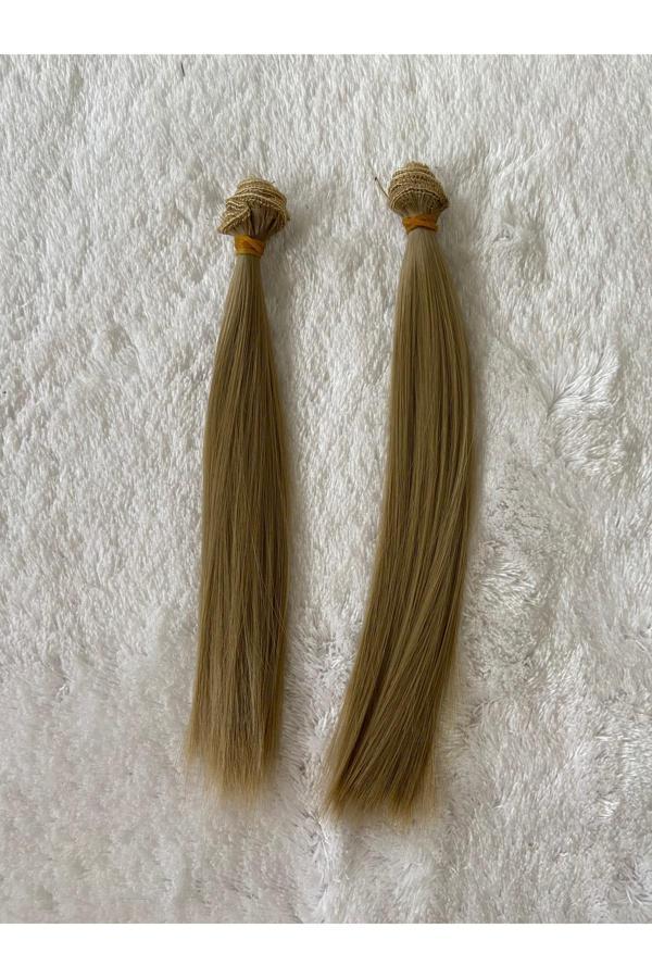 Trendhobievi Amigurumi Sentetik Saç Oyuncak Bebek Saçı 20 Cm ( 2 Adet Fiyatı ) Sarı - Image 1