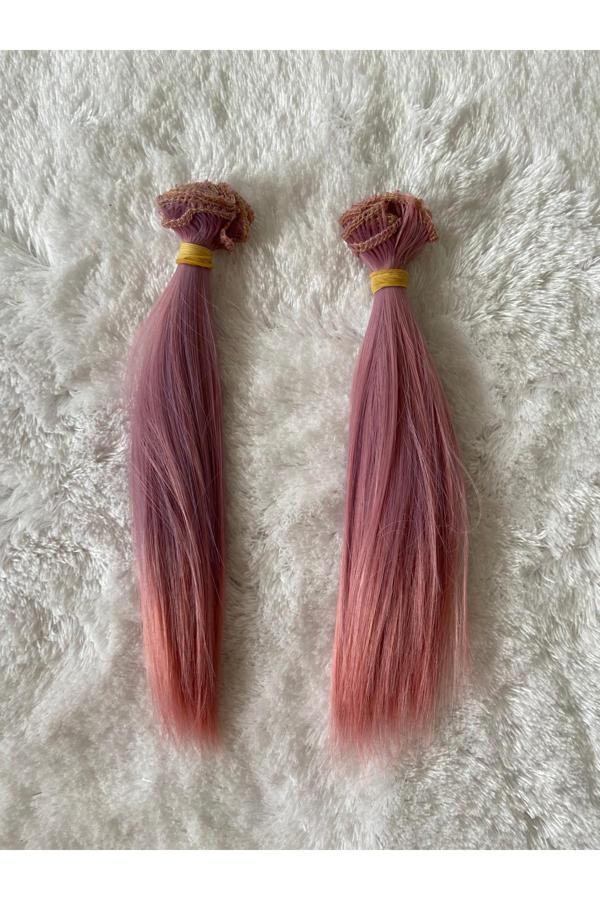 Trendhobievi Amigurumi Sentetik Saç Oyuncak Bebek Saçı 20 Cm ( 2 Adet Fiyatı ) Eflatun - Image 1