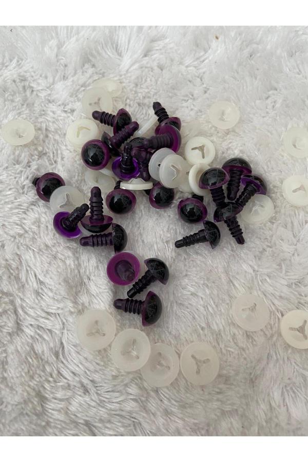Trendhobievi Amigurimi Vidalı İthal 15 Milim Mor Göz ( 25 Çift ) - Image 1