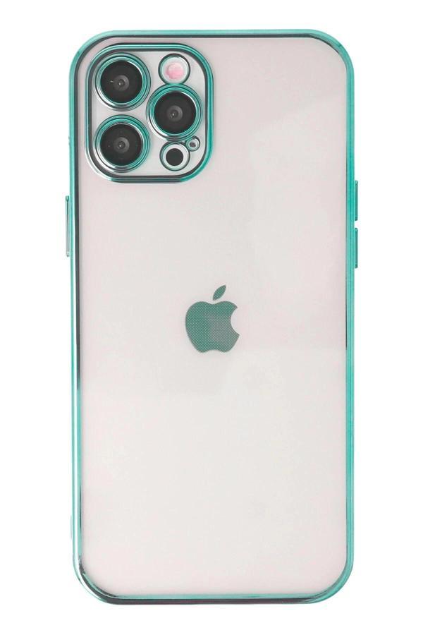 iPhone 12 Pro Max Kılıf Lensli Silikon - Yeşil-(5796) - Image 1