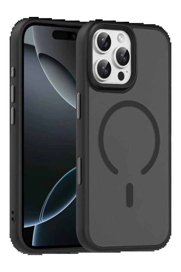 Apple iPhone 16 Pro Max Megane Magsafe Kapak - Siyah-(5796) - Image 1