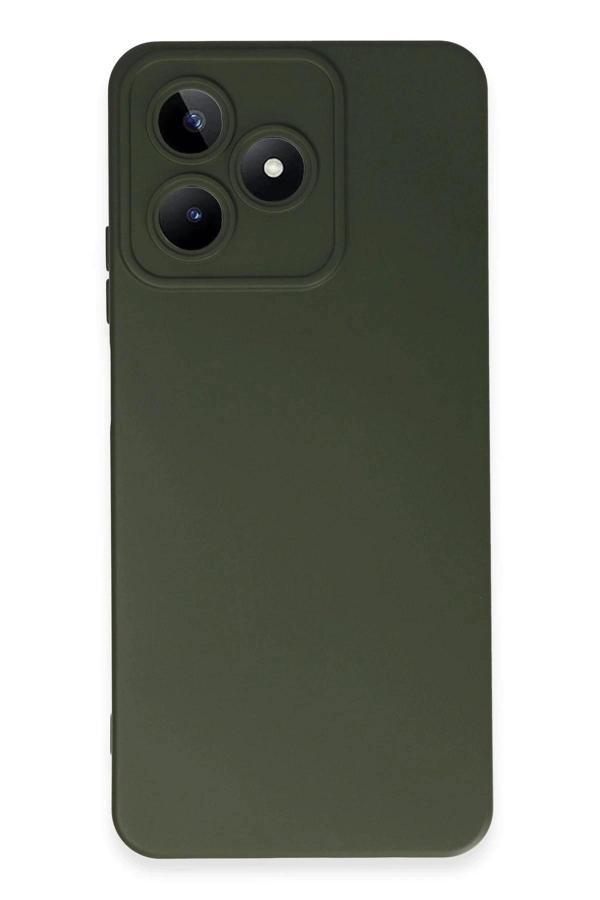 Realme C53 Kılıf Nano içi Kadife Silikon - Koyu Yeşil-(5796) - Image 1