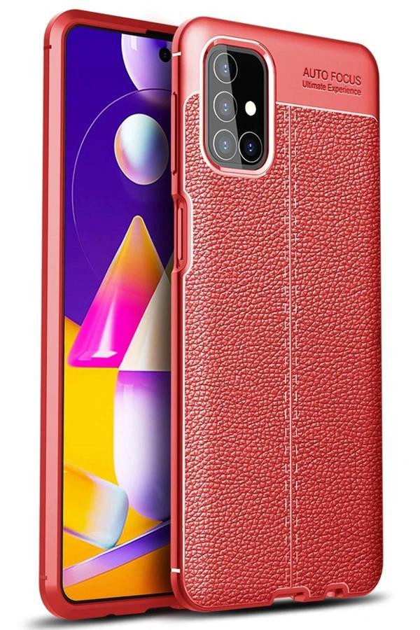Samsung Galaxy M31S Kılıf Auto Focus Kapak - Kırmızı-(5796) - Image 1